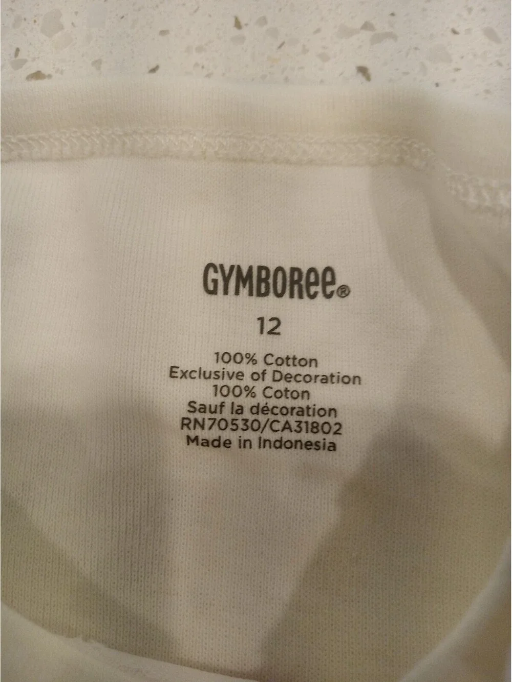 Gymboree Long Sleeve Shirt Girls Size 12 White Pink Orange Gem Flower NWT